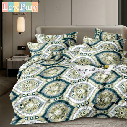 FLORIDA DOUBLE PREMIUM 90*100 BEDSHEET SET(1+2) WITH 2 PILLOW COVERS