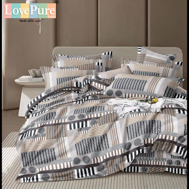FLORIDA DOUBLE PREMIUM 90*100 BEDSHEET SET(1+2) WITH 2 PILLOW COVERS