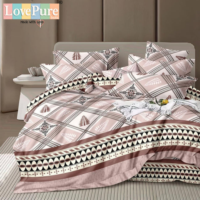 FLORIDA DOUBLE PREMIUM 90*100 BEDSHEET SET(1+2) WITH 2 PILLOW COVERS