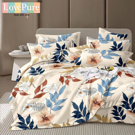 FLORIDA DOUBLE PREMIUM 90*100 BEDSHEET SET(1+2) WITH 2 PILLOW COVERS