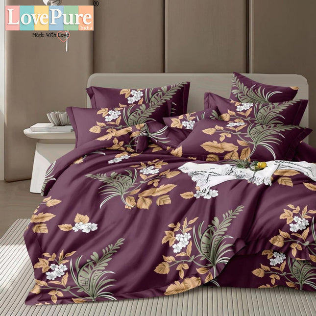 FLORIDA DOUBLE PREMIUM 90*100 BEDSHEET SET(1+2) WITH 2 PILLOW COVERS