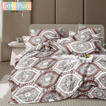 FLORIDA DOUBLE PREMIUM 90*100 BEDSHEET SET(1+2) WITH 2 PILLOW COVERS