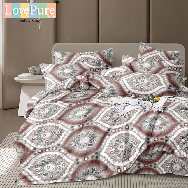FLORIDA DOUBLE PREMIUM 90*100 BEDSHEET SET(1+2) WITH 2 PILLOW COVERS