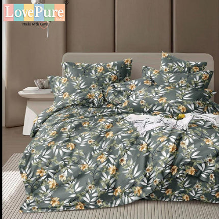 FLORIDA DOUBLE PREMIUM 90*100 BEDSHEET SET(1+2) WITH 2 PILLOW COVERS