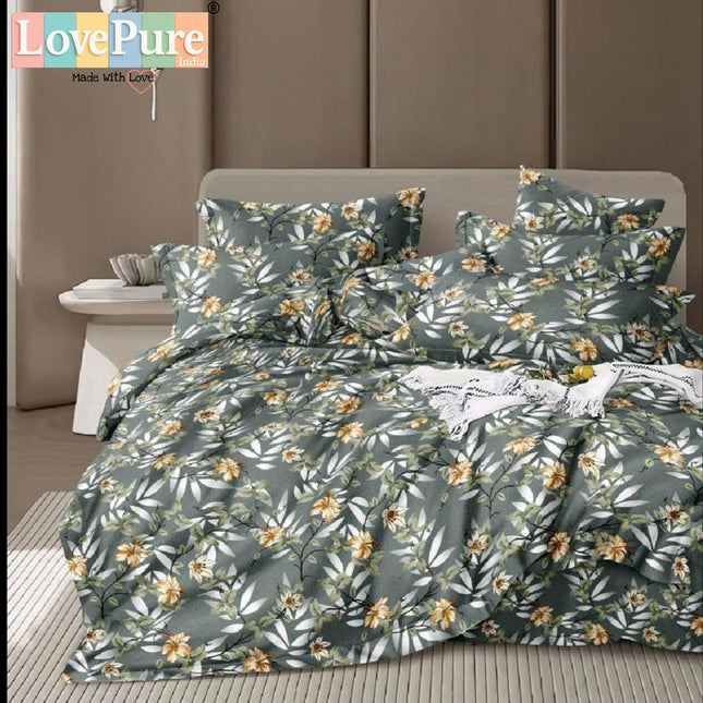 FLORIDA DOUBLE PREMIUM 90*100 BEDSHEET SET(1+2) WITH 2 PILLOW COVERS