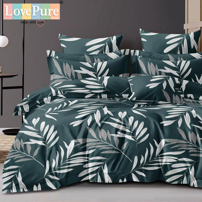 FLORIDA DOUBLE PREMIUM 90*100 BEDSHEET SET(1+2) WITH 2 PILLOW COVERS