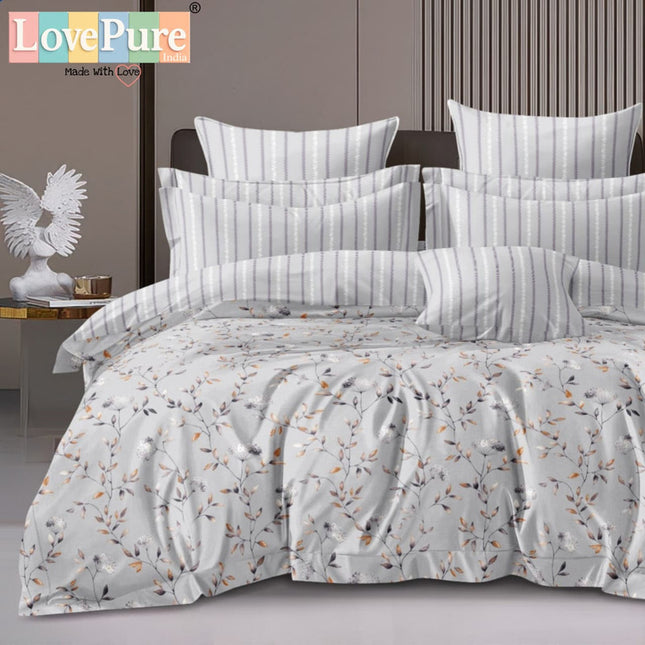 BENTLEY DOUBLE PREMIUM 90*100 BEDSHEET SET(1+2) WITH 2 PILLOW COVERS