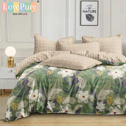 BENTLEY DOUBLE PREMIUM 90*100 BEDSHEET SET(1+2) WITH 2 PILLOW COVERS