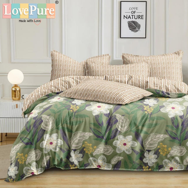 BENTLEY DOUBLE PREMIUM 90*100 BEDSHEET SET(1+2) WITH 2 PILLOW COVERS