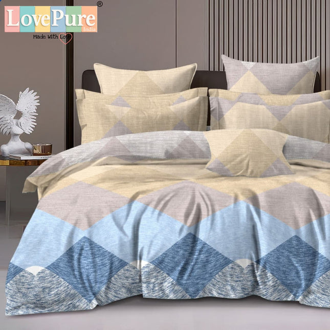 BENTLEY DOUBLE PREMIUM 90*100 BEDSHEET SET(1+2) WITH 2 PILLOW COVERS
