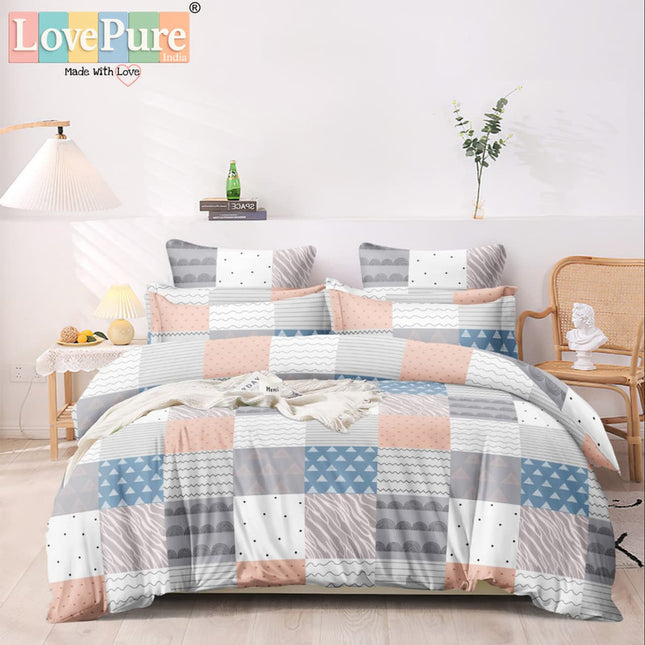 BENTLEY DOUBLE PREMIUM 90*100 BEDSHEET SET(1+2) WITH 2 PILLOW COVERS