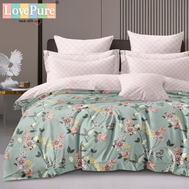 BENTLEY DOUBLE PREMIUM 90*100 BEDSHEET SET(1+2) WITH 2 PILLOW COVERS