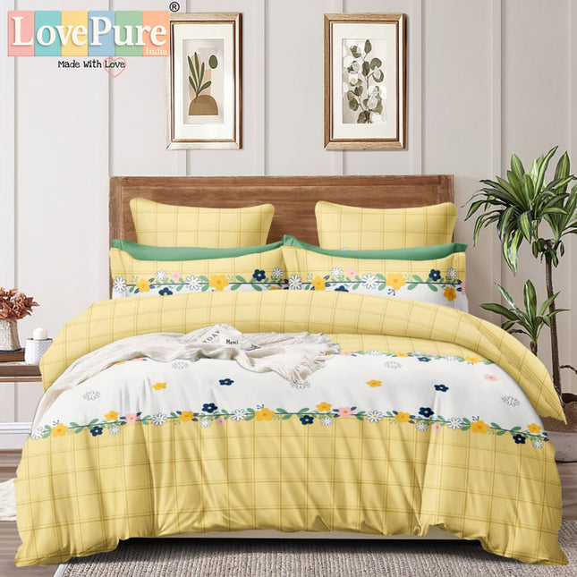 BENTLEY DOUBLE PREMIUM 90*100 BEDSHEET SET(1+2) WITH 2 PILLOW COVERS
