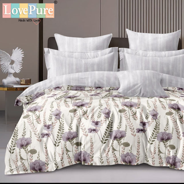 BENTLEY DOUBLE PREMIUM 90*100 BEDSHEET SET(1+2) WITH 2 PILLOW COVERS