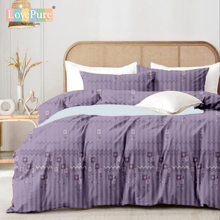 MITHAS KING FITTED (DURABLE ELASTIC) BEDSHEET WITH 2 KINGSIZE PILLOW COVERS (1+2)(FITS UPTO 10 INCHES MATTRESS)