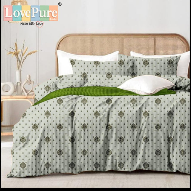 MITHAS DOUBLE PREMIUM (90*100) BEDSHEET SET(1+2) WITH 2 PILLOW COVERS
