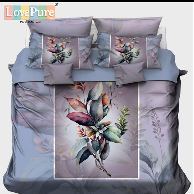 RAJGHARNA 7D DIGITAL PANEL PRINT DOUBLE(90*100) PREMIUM COLLECTION WITH 2 PILLOW COVERS(1+2)