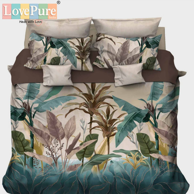RAJGHARNA 7D DIGITAL PANEL PRINT DOUBLE(90*100) PREMIUM COLLECTION WITH 2 PILLOW COVERS(1+2)