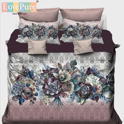 RAJGHARNA 7D DIGITAL PANEL PRINT DOUBLE(90*100) PREMIUM COLLECTION WITH 2 PILLOW COVERS(1+2)