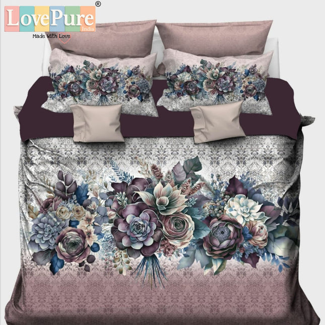RAJGHARNA 7D DIGITAL PANEL PRINT DOUBLE(90*100) PREMIUM COLLECTION WITH 2 PILLOW COVERS(1+2)