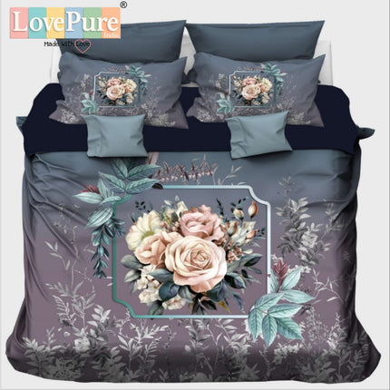 RAJGHARNA 7D DIGITAL PANEL PRINT DOUBLE(90*100) PREMIUM COLLECTION WITH 2 PILLOW COVERS(1+2)