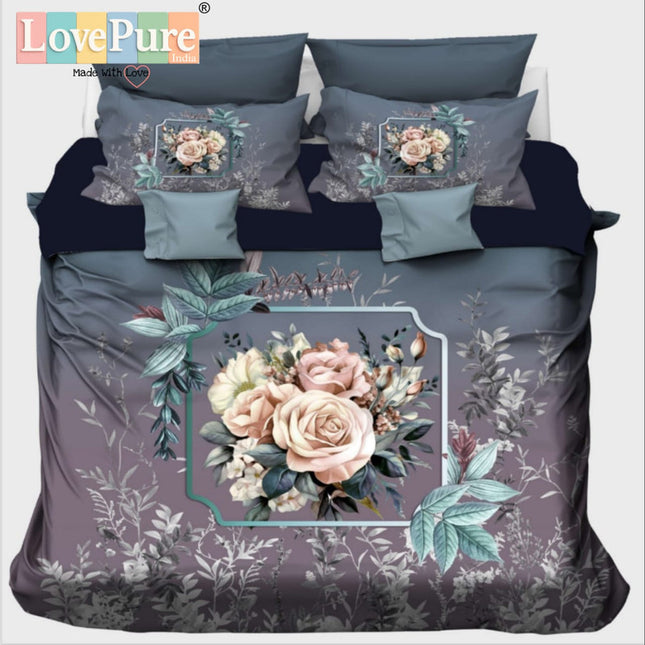 RAJGHARNA 7D DIGITAL PANEL PRINT DOUBLE(90*100) PREMIUM COLLECTION WITH 2 PILLOW COVERS(1+2)