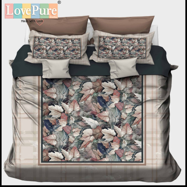 RAJGHARNA 7D DIGITAL PANEL PRINT DOUBLE(90*100) PREMIUM COLLECTION WITH 2 PILLOW COVERS(1+2)