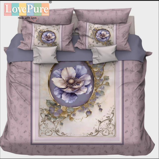 RAJGHARNA 7D DIGITAL PANEL PRINT DOUBLE(90*100) PREMIUM COLLECTION WITH 2 PILLOW COVERS(1+2)