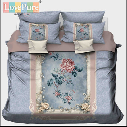 RAJGHARNA 7D DIGITAL PANEL PRINT DOUBLE(90*100) PREMIUM COLLECTION WITH 2 PILLOW COVERS(1+2)