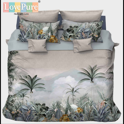 RAJGHARNA 7D DIGITAL PANEL PRINT DOUBLE(90*100) PREMIUM COLLECTION WITH 2 PILLOW COVERS(1+2)