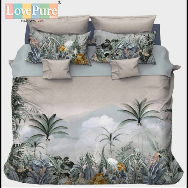 RAJGHARNA 7D DIGITAL PANEL PRINT DOUBLE(90*100) PREMIUM COLLECTION WITH 2 PILLOW COVERS(1+2)