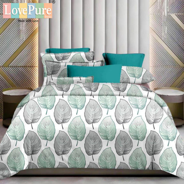 WHITE LILY KING FITTED (DURABLE ELASTIC) BEDSHEET WITH 2 KINGSIZE PILLOW COVERS (1+2)(FITS UPTO 10 INCHES MATTRESS)