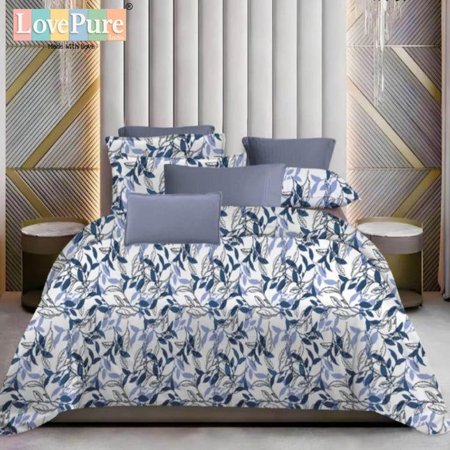 WHITE LILY KING FITTED (DURABLE ELASTIC) BEDSHEET WITH 2 KINGSIZE PILLOW COVERS (1+2)(FITS UPTO 10 INCHES MATTRESS)