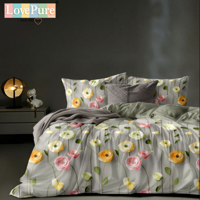 ROSELIA LUXE KINGSIZE PREMIUM 108*108 BEDSHEET (1+2) WITH 2 PILLOW COVERS (BEST SELLING)