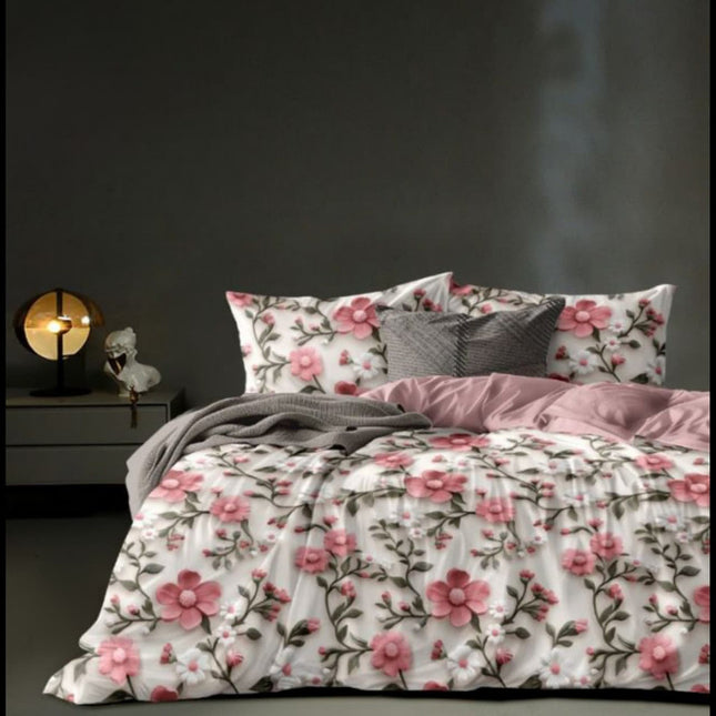 ROSELIA LUXE KINGSIZE PREMIUM 108*108 BEDSHEET (1+2) WITH 2 PILLOW COVERS (BEST SELLING)