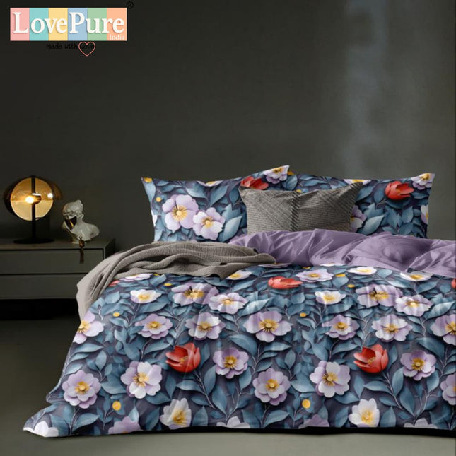 ROSELIA LUXE KINGSIZE PREMIUM 108*108 BEDSHEET (1+2) WITH 2 PILLOW COVERS (BEST SELLING)