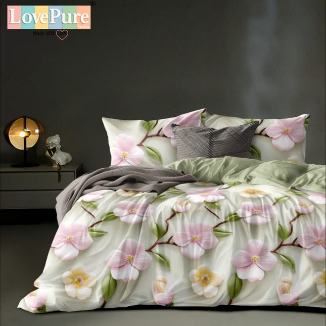 ROSELIA LUXE KINGSIZE PREMIUM 108*108 BEDSHEET (1+2) WITH 2 PILLOW COVERS (BEST SELLING)