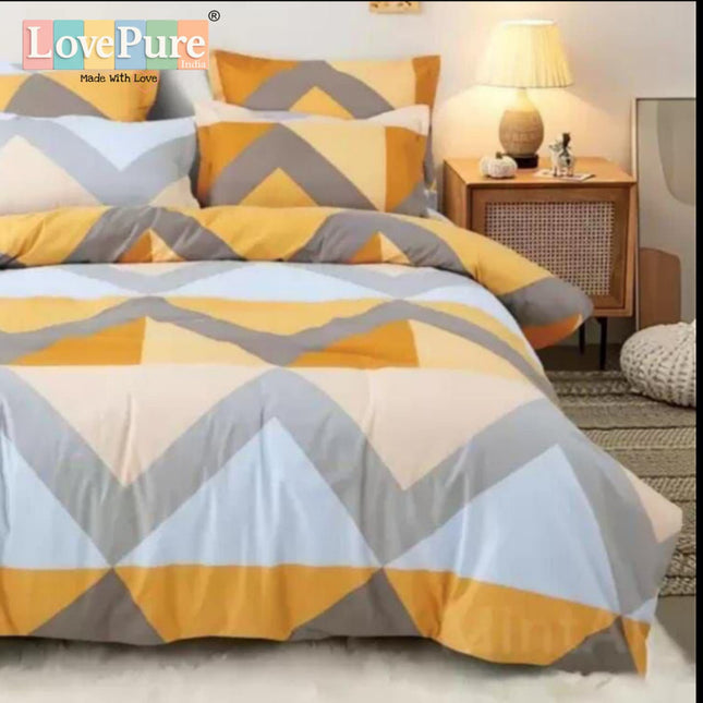 SPADE KING FITTED (DURABLE ELASTIC) BEDSHEET WITH 2 KINGSIZE PILLOW COVERS (1+2)(FITS UPTO 10 INCHES MATTRESS)
