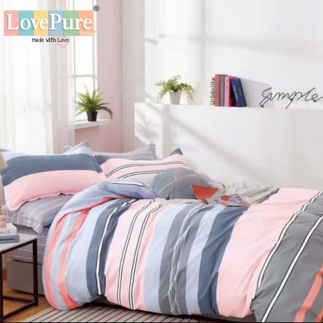SPADE KING FITTED (DURABLE ELASTIC) BEDSHEET WITH 2 KINGSIZE PILLOW COVERS (1+2)(FITS UPTO 10 INCHES MATTRESS)
