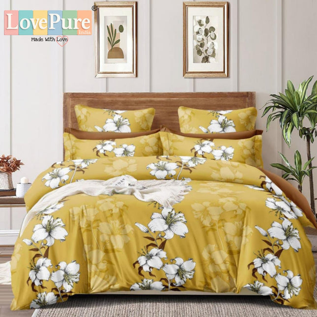 SPADE KING FITTED (DURABLE ELASTIC) BEDSHEET WITH 2 KINGSIZE PILLOW COVERS (1+2)(FITS UPTO 10 INCHES MATTRESS)
