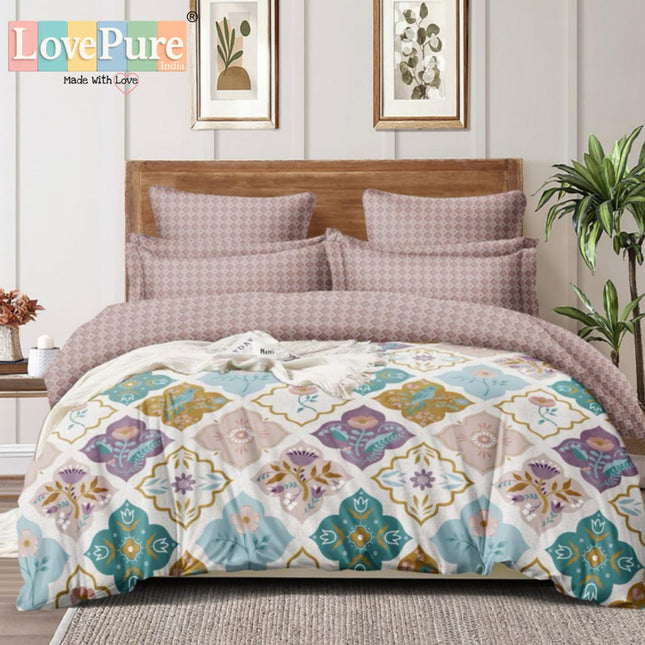 SPADE KING FITTED (DURABLE ELASTIC) BEDSHEET WITH 2 KINGSIZE PILLOW COVERS (1+2)(FITS UPTO 10 INCHES MATTRESS)