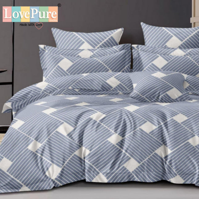 SPADE KING FITTED (DURABLE ELASTIC) BEDSHEET WITH 2 KINGSIZE PILLOW COVERS (1+2)(FITS UPTO 10 INCHES MATTRESS)