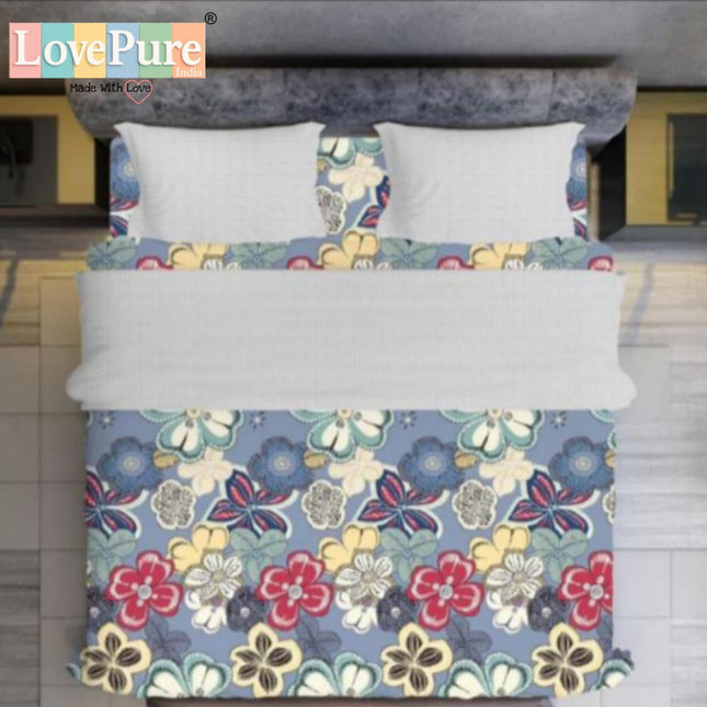 SPADE KING FITTED (DURABLE ELASTIC) BEDSHEET WITH 2 KINGSIZE PILLOW COVERS (1+2)(FITS UPTO 10 INCHES MATTRESS)