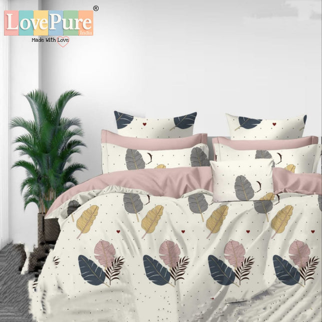 SPADE DOUBLE PREMIUM 90*100 BEDSHEET SET(1+2) WITH 2 PILLOW COVERS