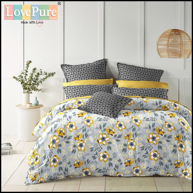 FANTASY KING FITTED (DURABLE ELASTIC) BEDSHEET WITH 2 KINGSIZE PILLOW COVERS (1+2)(FITS UPTO 10 INCHES MATTRESS)