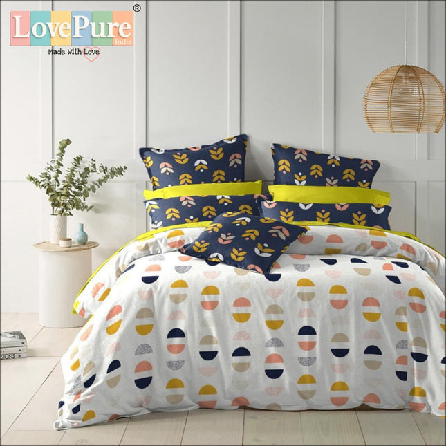 FANTASY KING FITTED (DURABLE ELASTIC) BEDSHEET WITH 2 KINGSIZE PILLOW COVERS (1+2)(FITS UPTO 10 INCHES MATTRESS)