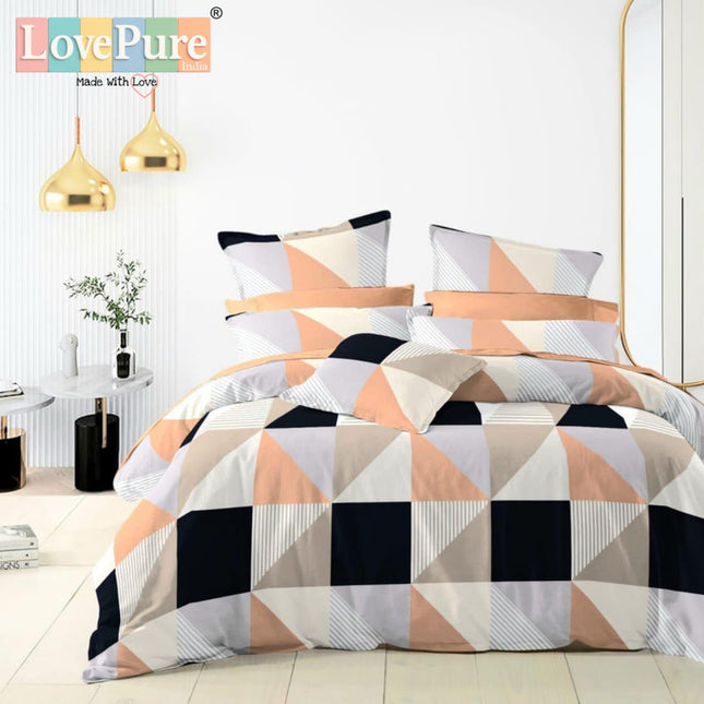 FANTASY KING FITTED (DURABLE ELASTIC) BEDSHEET WITH 2 KINGSIZE PILLOW COVERS (1+2)(FITS UPTO 10 INCHES MATTRESS)