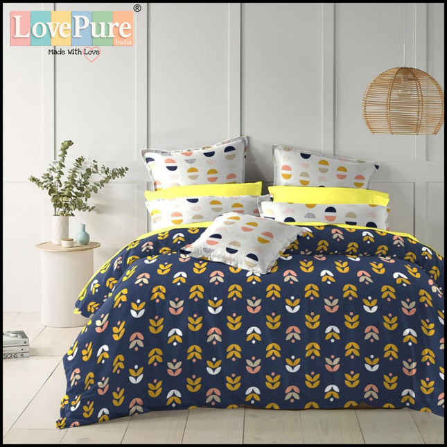 FANTASY KING FITTED (DURABLE ELASTIC) BEDSHEET WITH 2 KINGSIZE PILLOW COVERS (1+2)(FITS UPTO 10 INCHES MATTRESS)