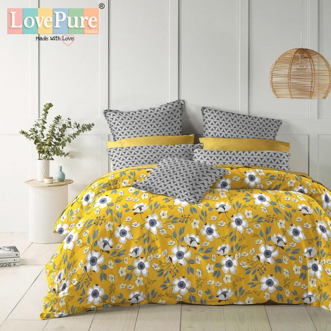 FANTASY KING FITTED (DURABLE ELASTIC) BEDSHEET WITH 2 KINGSIZE PILLOW COVERS (1+2)(FITS UPTO 10 INCHES MATTRESS)