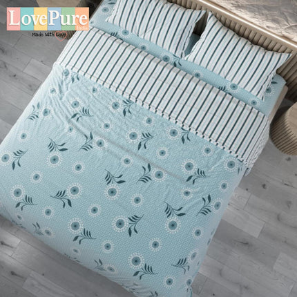FANTASY KING FITTED (DURABLE ELASTIC) BEDSHEET WITH 2 KINGSIZE PILLOW COVERS (1+2)(FITS UPTO 10 INCHES MATTRESS)